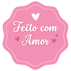 02 - Adesivo Redondo feito com amor rosa