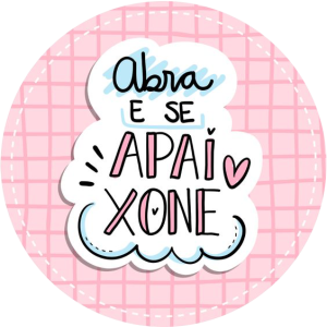 08 - Adesivo Redondo Abra e se apaixone