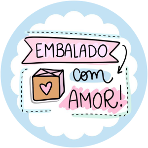 09 - Adesivo Redondo Embalado com amor