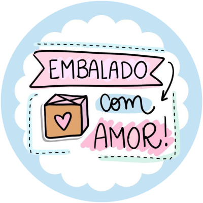 09 - Adesivo Redondo Embalado com amor