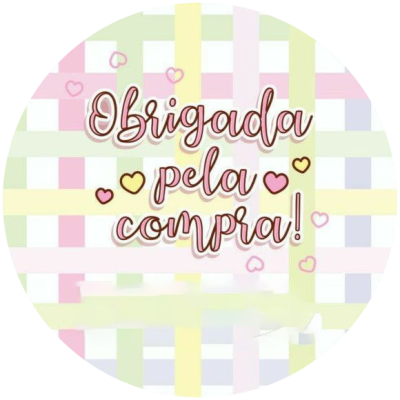 10 - Adesivo Redondo Obrigado pela compra